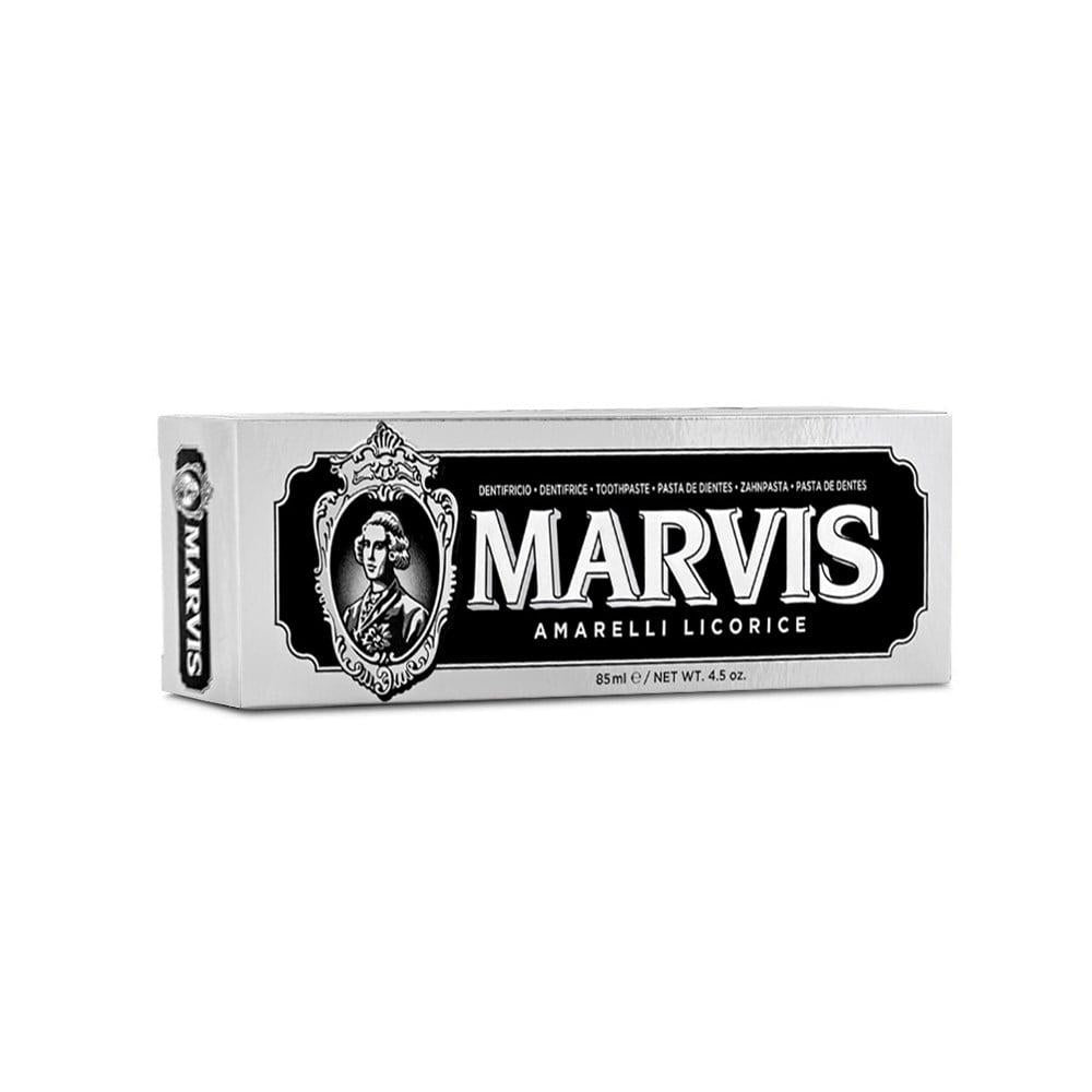 marvis licorice flavored toothpaste 85ml, marvis toothpaste packaging, close-up of marvis licorice toothpaste Marvis Licorice Flavored Toothpaste - 85 ml Marvis Licorice Toothpaste - 85ml Flavor Delight marvis, licorice-toothpaste, adult-toothpaste, flavored-toothpaste, tooth-care, whitening-toothpaste, fresh-breath, premium-toothpaste, gel-toothpaste, ai-generated