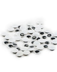 Lino Oynar 15 mm Craft Eyes - Black & White, 50-Pack for Sewing & DIY Projects