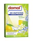 Domol Lemon Toilet Rim Block with Hanger Duo Pack 2 x 40g