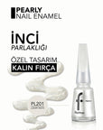Flormar Pearly Luxury White Nail Polish: Intense Pigment, Shimmer Finish, Long Lasting - Dazzling White Nail Color Flormar Pearly White Nail Polish: Long-Lasting, Shimmer Finish Nail Polish, Pearly Nail Polish, Shimmer Nail Polish, Long Lasting Nail Polish, Flormar Nail Polish, Luxury White Nail Polish, Pigmented Nail Polish, Sedefli Oje, Bright Nail Polish, nail color, manicure, pearl effect, white nail polish, shimmering nails, elegant nails, long-wear polish, chip resistant, crack resistant, peel resista