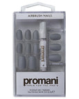 Promani Matte Anthracite Grey False Nails Kit 24 pcs