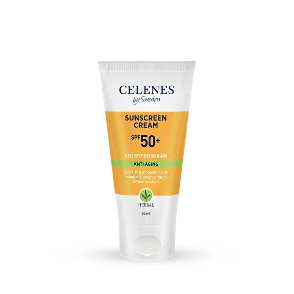 Celenes Anti-Aging Sunscreen Cream SPF50 - Mineral & Organic Sun Protection for Sensitive Skin Celenes Anti-Aging Sunscreen Cream SPF50 - Organic Sun Protection anti-aging sunscreen, SPF50 sun cream, organic sun protection, mineral sunscreen, fragrance-free skincare, natural skincare, sensitive skin products, water-resistant sunscreen, collagen peptides, paraben-free, fragrance-free, alcohol-free, sun protection, skincare, cosmetics