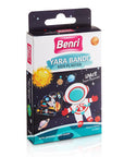 benri space yara band 15 pack, colorful yara bands for kids, fun designs yara bands Benri Space Yara Bandı 15'li - Colorful & Fun Designs for Kids and Adults | 15 Count Benri Space Band - Fun Designs for Kids & Adults first-aid, colorful-bandages, childrens-band-aids, soft-bandages, medical-supplies, benri-yara-bandi, injury-care, fun-bandages, band-aids, ai-generated
