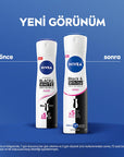 Nivea Women's Deodorant Spray Black & White Clear - 72 Hour Anti-Perspirant Protection, Dermatologically Tested, No White Marks or Yellow Stains Nivea Black & White Clear Deodorant - 72hr Protection women's deodorant spray,Nivea Black & White Clear,anti-perspirant deodorant,72-hour protection,dermatologically tested deodorant,women's personal care,freshness,confidence,active lifestyle,sensitive skin,ethanol-free,deodorant for women,long-lasting protection,anti-sweat,deodorant spray,personal hygiene,cosmetic