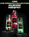 Axe Premium Collection Men's Deodorant Spray - Long-Lasting Odor Protection, Aluminum-Free, Premium Fragrance with Essential Oils Axe Men's Deodorant Spray - 72hr Protection men's deodorant spray, premium fragrance deodorant, aluminum-free deodorant, long-lasting odor protection, essential oil deodorant, men's grooming, personal care, Axe Premium Collection, geranium fragrance, patchouli scent, cedarwood notes, 72-hour protection