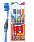 Colgate Manual Toothbrush with Tongue Cleaner - Extra Clean Colors for Effective Oral Hygiene - Toothpaste