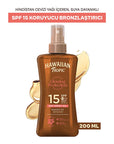 Hawaiian Tropic SPF 15 Dry Spray Tanning Oil: Protect & Bronze with Coconut & Aloe, Vegan & Cruelty-Free Sunscreen - Water Resistant Hawaiian Tropic SPF 15 Dry Oil: Bronze & Protect! Hawaiian Tropic SPF 15, dry spray tanning oil, sunscreen oil, coconut oil sunscreen, vegan sunscreen, cruelty-free sunscreen, water resistant sunscreen, bronzing sunscreen, sun protection oil, tanning oil, SPF 15, coconut oil, aloe vera, dry oil, water resistant, vegan, cruelty-free, recycled packaging, sun protection, tanning,