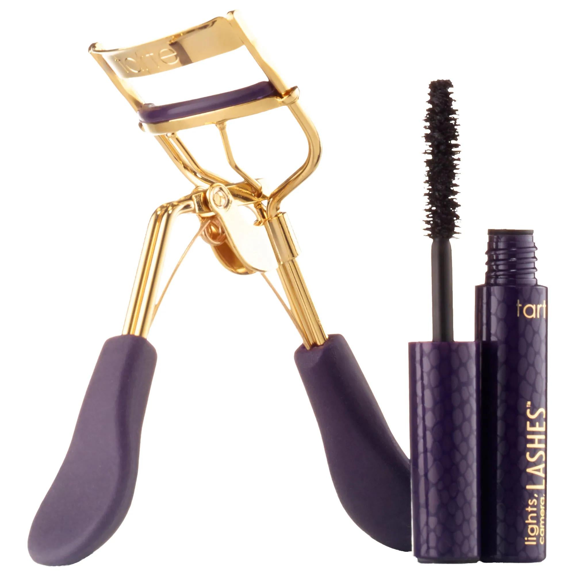 Tarte Picture Perfect Duo Eyelash Curler & Mascara Set - Ergonomic Lash Enhancer with Paraben-Free 4-in-1 Mascara Tarte Eyelash Curler & Mascara Set - Perfect Lashes Guaranteed eyelash curler, mascara set, lash enhancement, beauty tools, paraben-free cosmetics, phthalate-free beauty products, Tarte, Lights, Camera, Lashes, 4-in-1 mascara, beauty set, makeup, cosmetics, travel size, eyelash enhancement, beauty routine, makeup essentials