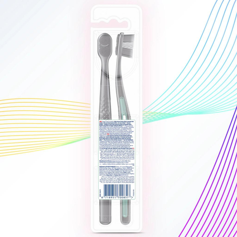 Colgate Total Foaming Clean Soft Toothbrush 2-Pack