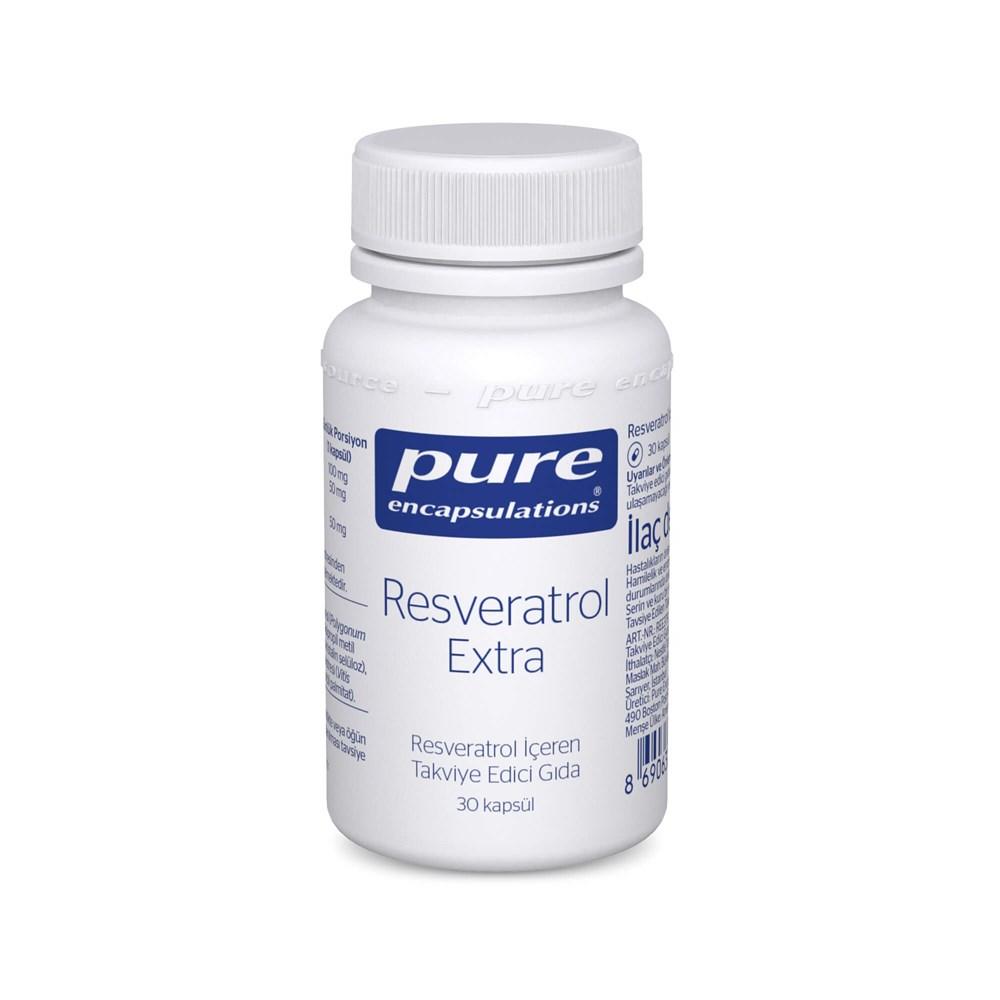 Pure Resveratrol Extra Dietary Supplement for Antioxidant Support 30 Capsules