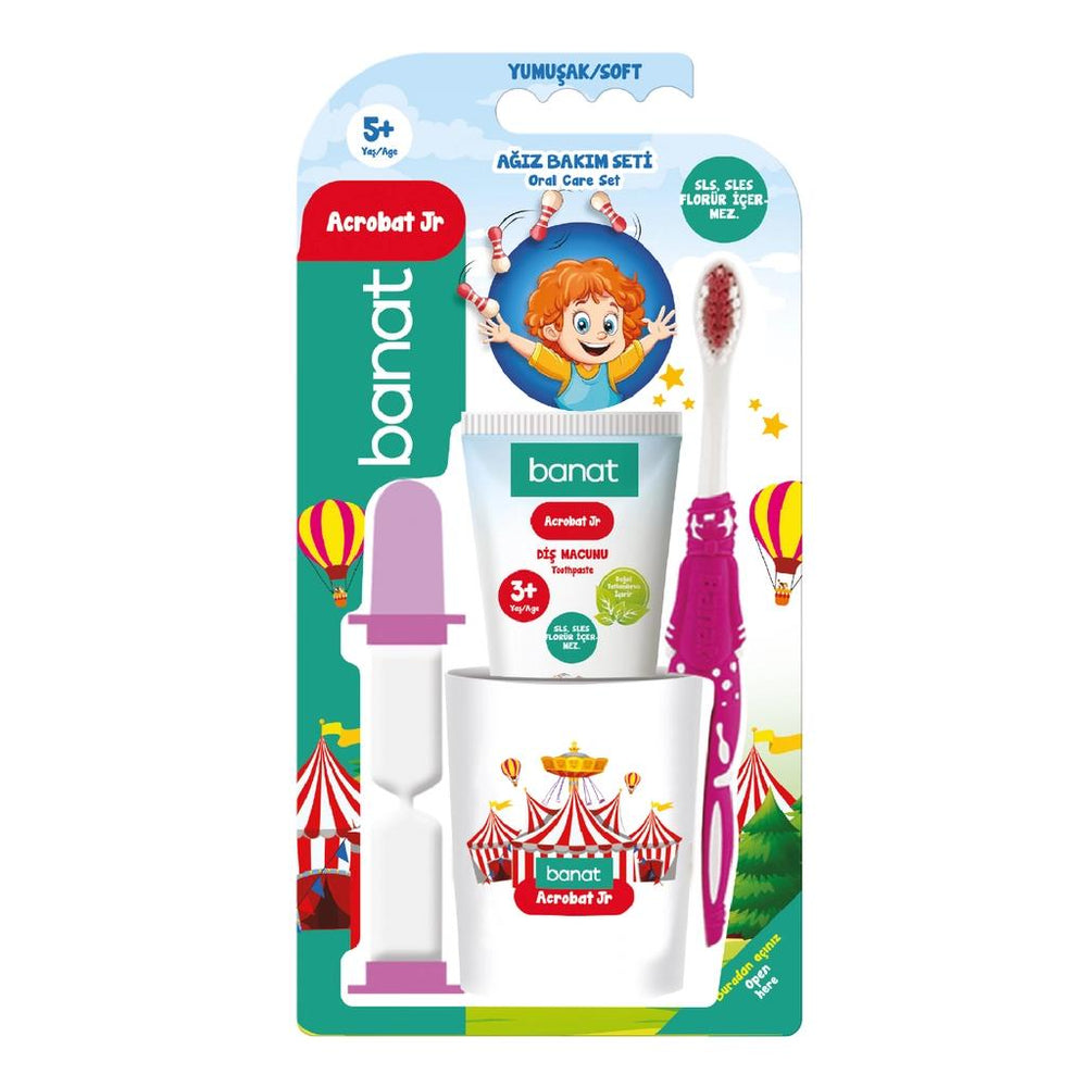 Banat Acrobat Jr. Soft Kids Oral Care Set