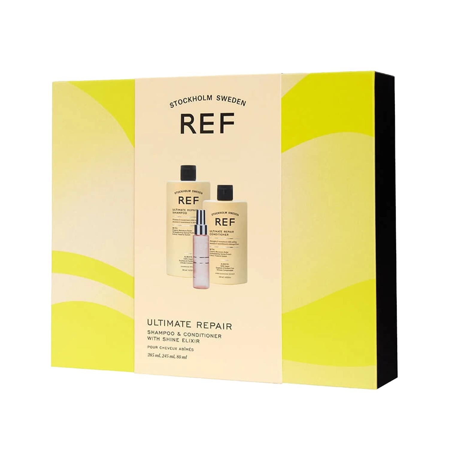 REF Ultimate Repair Hair Care Set - Nourishing Damaged Hair Treatment Bundle REF Ultimate Repair Hair Care Set - Repair & Nourish Damaged Hair Hair repair set, Nourishing hair care, Damaged hair treatment, Repairing hair products, Hair care bundle, Hair nourishment, Dry hair solution, Hair strengthening, Comprehensive hair care, REF Hair Care