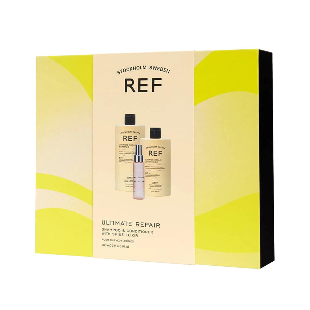 REF Ultimate Repair Hair Care Set - Nourishing Damaged Hair Treatment Bundle REF Ultimate Repair Hair Care Set - Repair & Nourish Damaged Hair Hair repair set, Nourishing hair care, Damaged hair treatment, Repairing hair products, Hair care bundle, Hair nourishment, Dry hair solution, Hair strengthening, Comprehensive hair care, REF Hair Care