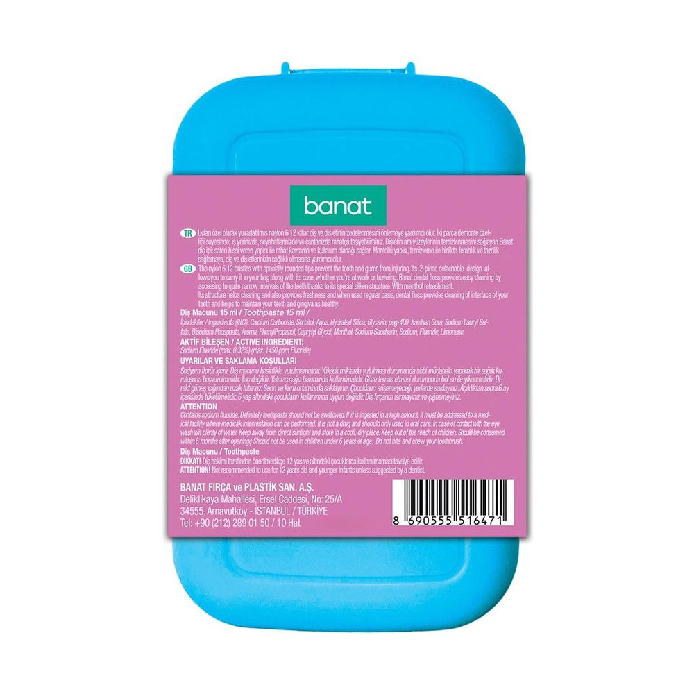 Banat Klick & Go Travel Oral Care Kit with Paste & Floss