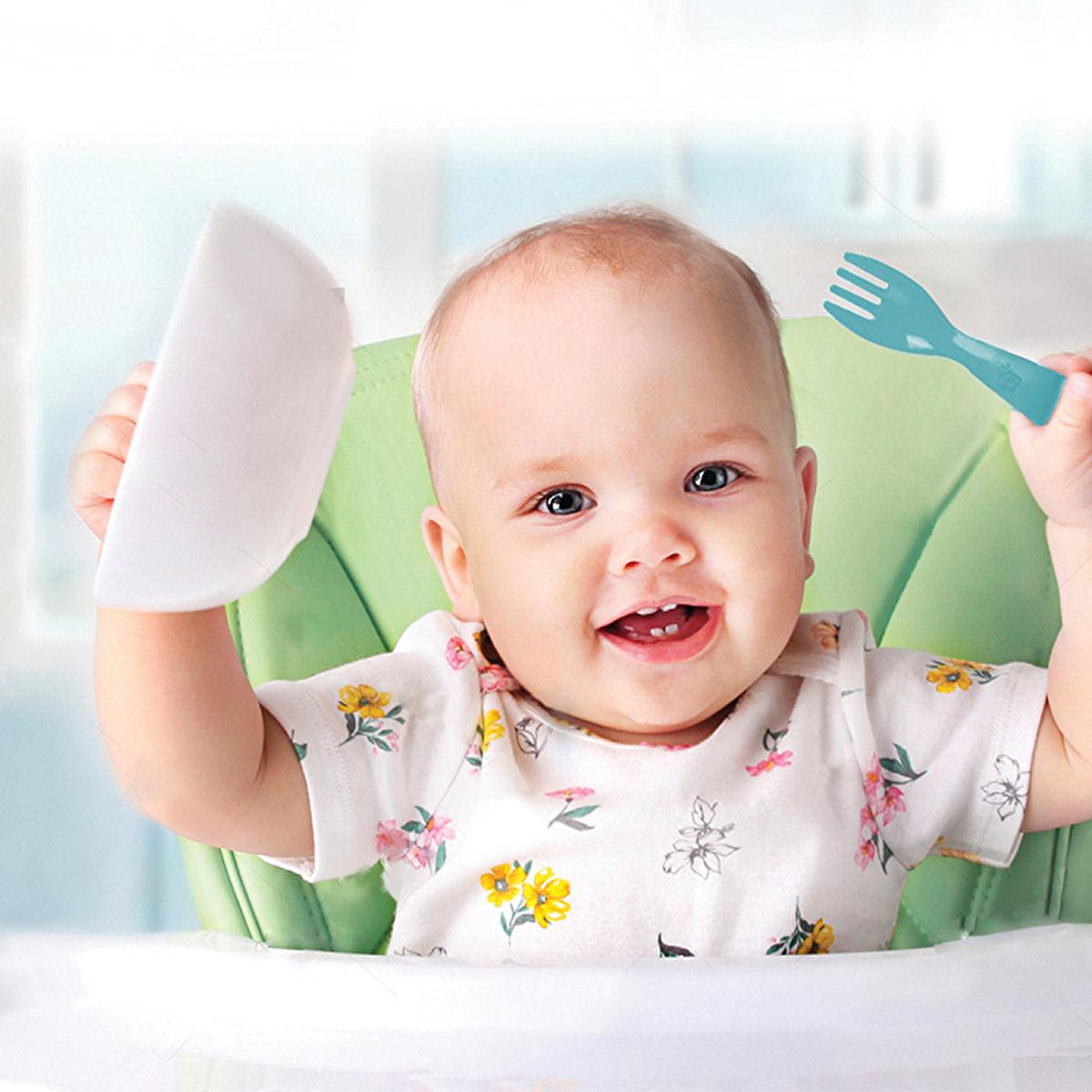Babyjem Baby Utensil Set - Soft Baby Cutlery & Dishwasher Safe Feeding Tools for Self-Feeding Infants Baby Utensil Set - Soft & Safe for Infants baby utensil set, baby feeding set, soft baby cutlery, dishwasher safe baby utensils, baby self-feeding tools, baby friendly cutlery, infant feeding utensils, baby feeding accessories, baby care products, parenting essentials