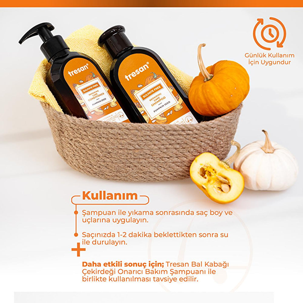 Tresan Sulfate-Free Hair Conditioner with Pumpkin Seed Oil - Nourishing Repair for Damaged Hair - Conditioner