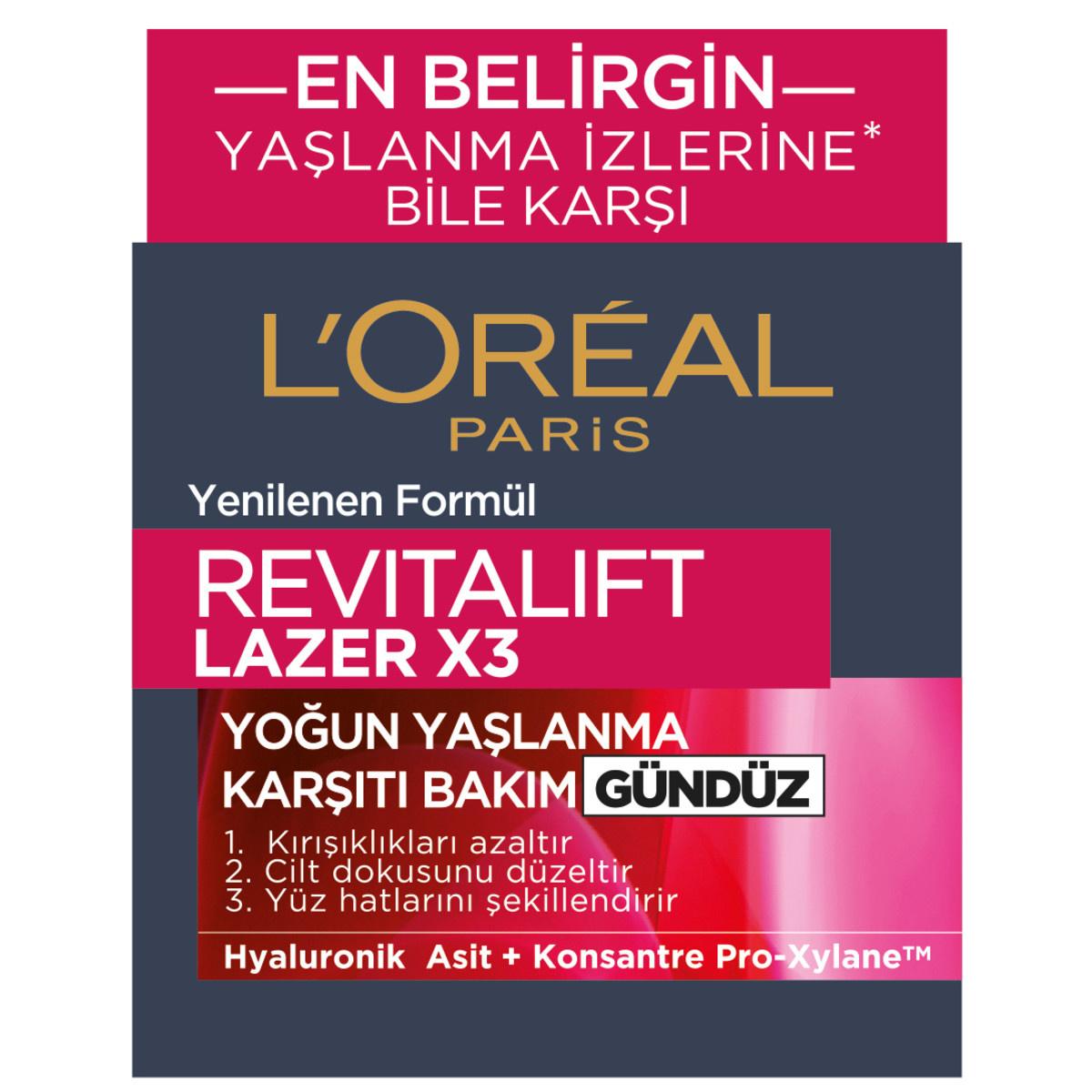 Loreal Paris Revitalift Lazer X3 Anti-Aging Day Cream - Reduces Wrinkles, Firms Skin, 1.69 fl oz Loreal Paris Revitalift Lazer X3 Anti-Aging Day Cream - Smooth, Firm Skin anti-aging day cream, Loreal Paris Revitalift Lazer X3, anti-wrinkle cream, Pro-Xylane, Adenozin, skincare, anti-aging skincare, day cream, wrinkle reduction, skin firming, skin texture improvement, women's skincare, gifts for her, beauty products, cosmetics