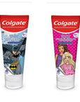 Colgate Barbie Batman Children's Toothpaste: Fun Fluoride Protection for Kids, Cavity Defense - 75ml Colgate Kids Toothpaste: Fun Fluoride Protection for Healthy Smiles children's toothpaste, fluoride toothpaste for kids, Barbie toothpaste, Batman toothpaste, toothpaste for 6 year olds, kids dental care, children's oral hygiene, cavity protection for children, kids toothpaste, fluoride toothpaste, children's dental health, oral hygiene for kids, Barbie, Batman, dental care, toothpaste, 6 year olds, kids, ch
