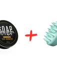 SoapCover, Gray Hair Coverage Soap, Hair Darkening Compressed Soap Bar, 1.7 Oz with Scalp Massager Hair Brush