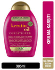 OGX Keratin Oil Hair Conditioner: Anti-Breakage Formula for Stronger, Shinier Hair - Sulfate Free, Argan Oil Infused (13 fl oz) OGX Keratin Conditioner: Strengthen & Repair Damaged Hair keratin hair conditioner, argan oil hair conditioner, anti-breakage conditioner, sulfate free conditioner, hair strengthening conditioner, damaged hair repair, split ends treatment, OGX conditioner, hair conditioner, keratin, argan oil, anti-breakage, sulfate-free, hair strengthening, damaged hair, split ends, OGX, hair care