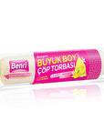 Benri Lemon Scented Trash Bags with Drawstring - Large Size, Pack of 15 Benri Lemon Scented Trash Bags - Large, Pack of 15 scented trash bags, lemon scented garbage bags, drawstring trash bags, large trash bags, durable trash bags, Benri, household cleaning supplies, office cleaning supplies, waste disposal solutions, hygienic trash bags, lemon scented trash bags, garbage bags, trash can liners