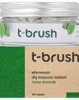 T-Brush Fluoride-Free Natural Mint Toothpaste Tablets: Vegan, SLS & Gluten-Free for Sensitive Gums & Travel - Eco-Friendly Whitening T-Brush: Fluoride-Free Toothpaste Tablets - Natural & Vegan Fluoride-free toothpaste tablets, Natural toothpaste tablets, Vegan toothpaste tablets, SLS-free toothpaste, Gluten-free toothpaste, Travel toothpaste tablets, Eco-friendly toothpaste, Toothpaste tablets for sensitive gums, Toothpaste tablets for orthodontics, Natural teeth whitening tablets, toothpaste tablets, fluor