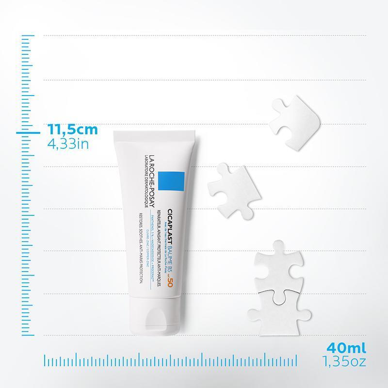 La Roche Posay Cicaplast Baume B5 SPF 50 Soothing Moisturizer Cream for Dry & Damaged Skin - Non-Greasy, Vitamin B5 - view 3