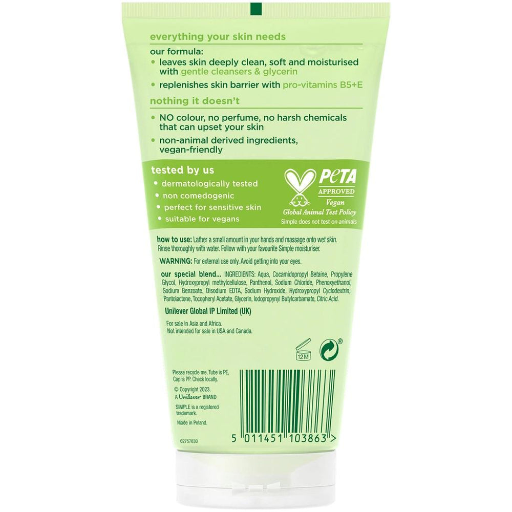 Simple Kind to Skin Refreshing Facial Wash Gel 150 ml