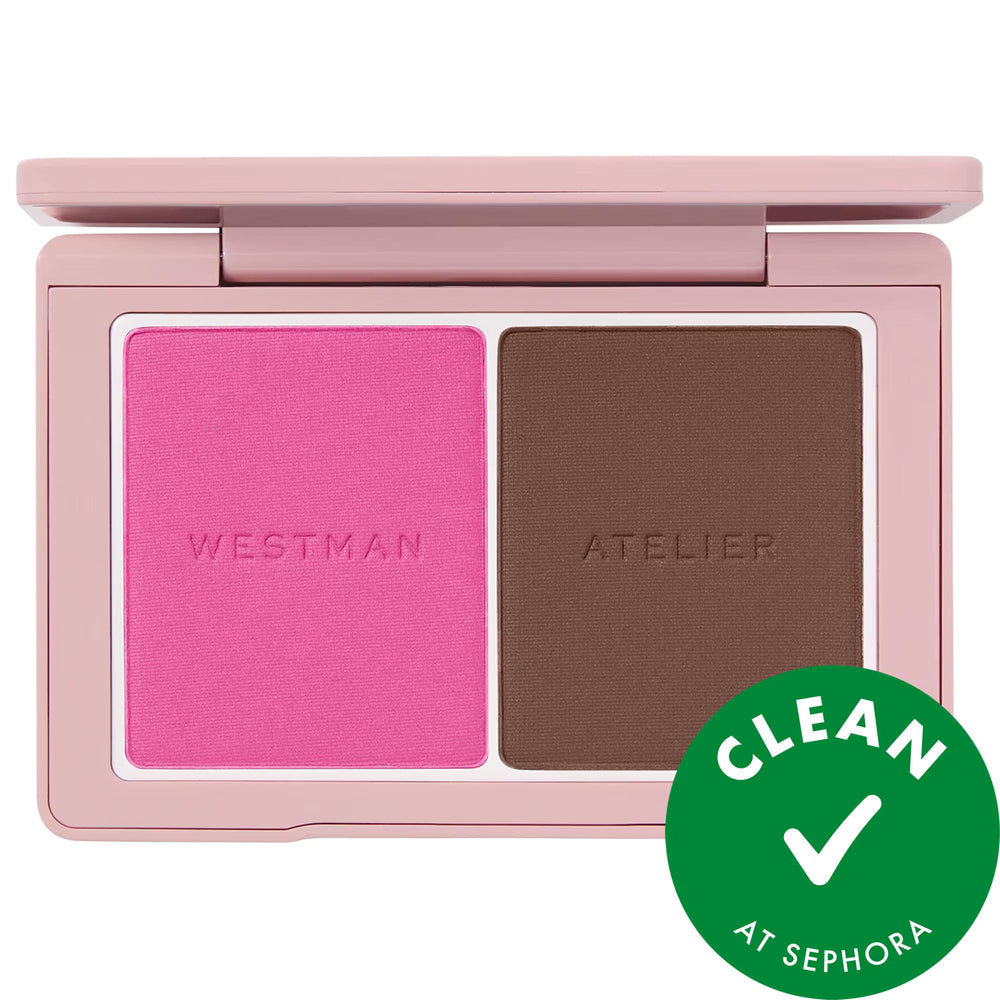 BABY CHEEKS - Face Trace Sculpting Powder Duo: Talc-Free Contour & Blush for Natural Definition, Buildable Matte Finish, Gluten-Free Clean Makeup BABY CHEEKS Contour & Blush: Talc-Free, Sculpting, Matte Finish Contour powder, Blush duo, Matte blush, Matte contour, Talc-free blush, Talc-free contour, Sculpting powder, Clean makeup, Gluten-free makeup, Buildable blush, makeup, blush, contour, talc-free, sculpting, matte finish, buildable, phytosqualane, pomegranate extract, gluten-free, cruelty-free, natural