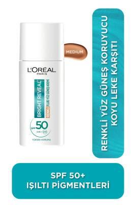 L'Oreal Paris Bright Reveal Tinted Sunscreen Fluid SPF 50 - Dark Spot Corrector, Evens Skin Tone, Medium Tint, Daily Sun Protection L'Oreal Tinted Sunscreen SPF 50: Dark Spot Corrector & Protection tinted sunscreen, SPF 50 sunscreen, dark spot corrector, skin brightening sunscreen, sunscreen with niacinamide, medium tinted sunscreen, Loreal sunscreen, sun protection for dark spots, daily sunscreen fluid, sunscreen, SPF 50, dark spot treatment, skin brightening, niacinamide, medium tint, sun protection, dail