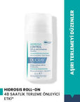 Ducray Hidrosis Control Anti-Transpirant Roll-On 40ml - Effective Sweat & Odor Control - Deodorant