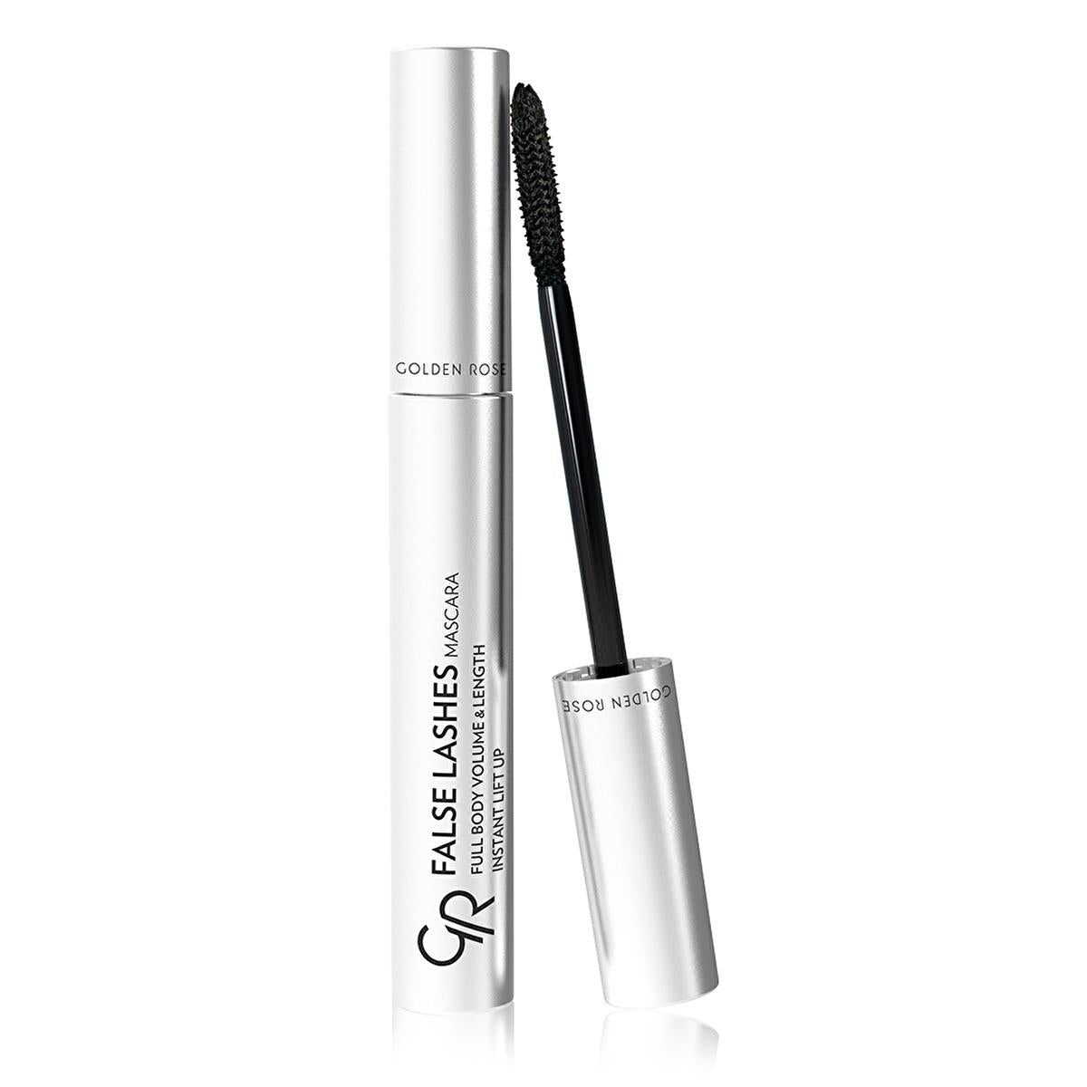 golden rose false lashes mascara in tube, swatch of golden rose false lashes mascara, model wearing golden rose false lashes mascara Golden Rose False Lashes Mascara - Perfect Volume and Length for Dramatic Lashes | 0.33 fl. oz. Golden Rose False Lashes Mascara - Extra Volume & Length golden-rose, false-lashes-mascara, volumizing-mascara, dramatic-lashes, makeup, beauty, women, cosmetic, ai-generated, makeup-enthusiasts