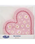 Alouette Heart Cut Spring Napkins 12-Pack