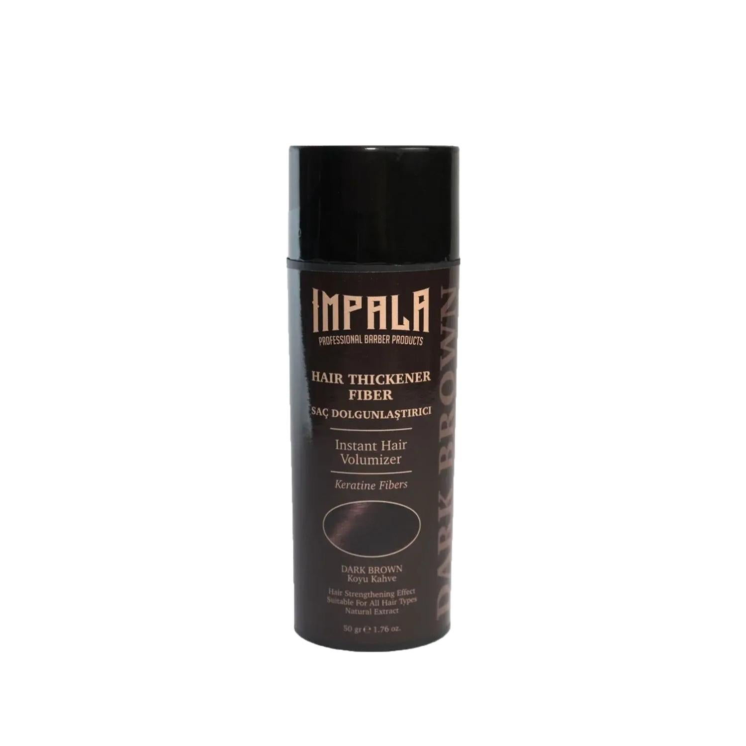 İmpala Dark Brown Hair Thickening Powder - Instantly Thickens & Volumizes Hair, 50g İmpala Dark Brown Hair Thickening Powder - Instant Hair Thickener Hair thickening powder, Dark Brown hair color, Instant hair thickener, Hair volumizing product, Hair loss concealment, Thinning hair solution, Hair care, Cosmetic powder, Hair volume, Confidence booster, Hair thickening formula, Easy hair application