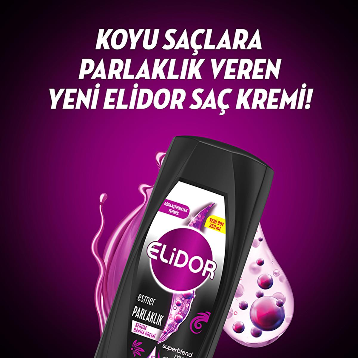 Elidor Hair Serum for Dark Hair - Nourishing Leave-in Conditioner with Chia Seed Oil, Vitamin E & Keratin for Shine Enhancement Elidor Dark Hair Serum - Nourishing Leave-in Conditioner hair serum for dark hair, leave-in conditioner for dark hair, hair care with natural ingredients, keratin hair treatment, shine enhancement for dark hair, Elidor, hair nourishment, dark hair care, natural hair products, hair strengthening, dermatologically tested, Chia seed oil, Vitamin E, melanin, Superblend mixture