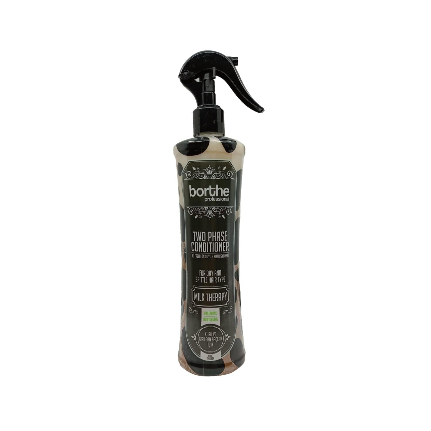 Borthe Professional Milk Therapy Fön Suyu: Heat Protectant Spray for Nourished, Damage-Free Hair - 400 ml Borthe Milk Therapy Heat Protectant - Nourish & Protect Hair hair therapy, heat protectant spray, hair styling product, milk therapy hair, blow dry water, Borthe hair products, hair damage repair, professional hair care, hair nourishment, heat styling protection, hair care product, heat protection, hair nourishment, dry hair, damaged hair, split ends, breakage, frizz control, hair manageability, salon q