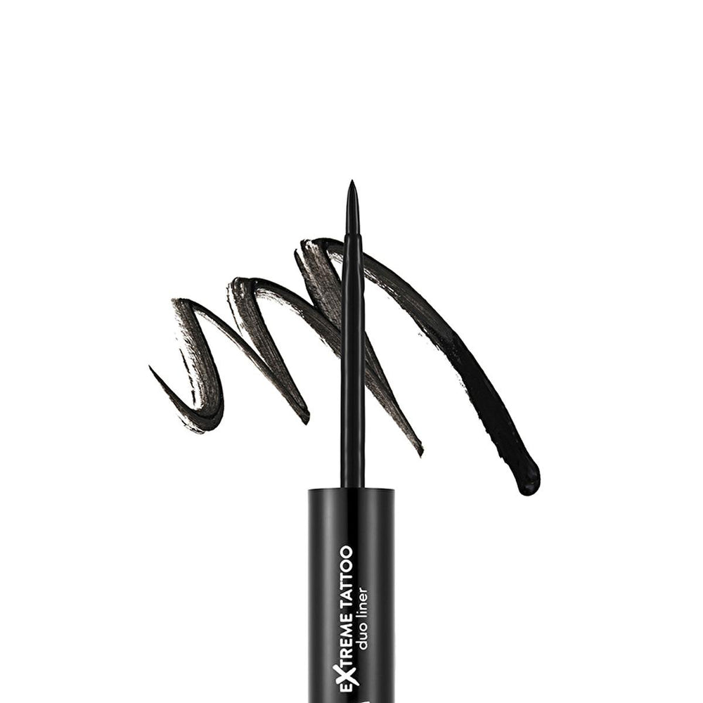 Flormar Extreme Tattoo Duo Eyeliner & Eye Pencil - Long-Lasting, Water-Resistant Dual Makeup Tool for Dramatic Eye Looks Flormar Extreme Tattoo Duo Eyeliner & Eye Pencil - Long-Lasting dual eyeliner and eye pencil, long-lasting eye makeup, water-resistant cosmetics, highly pigmented eyeliner, smudge-proof eye pencil, makeup duo, cosmetic product, eye makeup essentials, Flormar Extreme Tattoo Duo, dramatic eye looks, versatile makeup tool, travel-friendly cosmetics