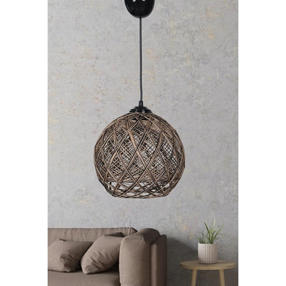 HMY Design Natural Cotton Rope Pendant Light - Adjustable E27 Socket, CE Certified