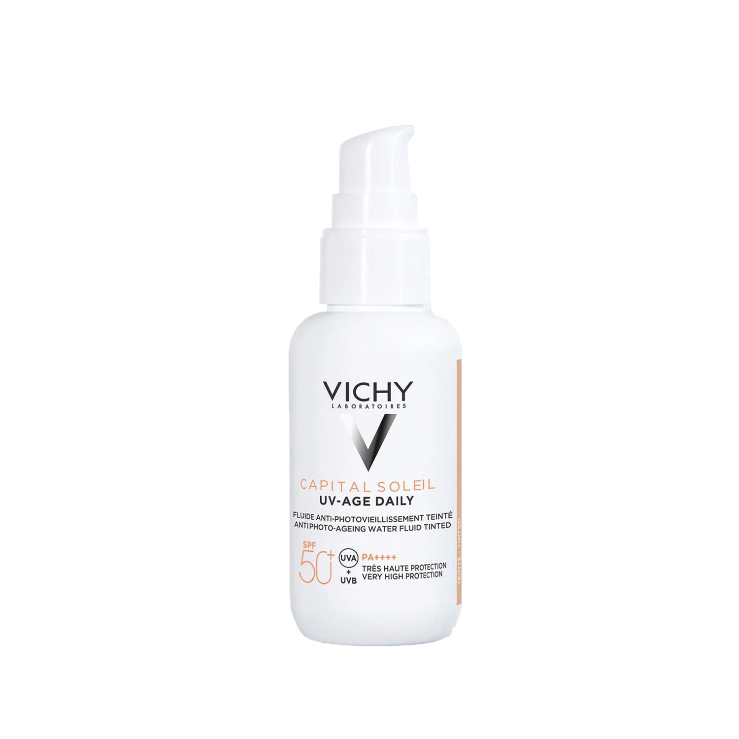 Vichy Capital Soleil UV-Age Daily SPF 50 Anti-Aging Tinted Sunscreen Face Cream - SPF 50 Facial Sun Protection Vichy Capital Soleil UV-Age Daily SPF 50 - Anti-Aging Tinted Sunscreen Vichy Capital Soleil, UV-Age Daily SPF 50, anti-aging sunscreen, tinted face cream, SPF 50 facial sun protection, daily sun protection, anti-aging skincare, facial sunscreen, tinted sunscreen, skincare, cosmetics, sun care, Vichy skincare