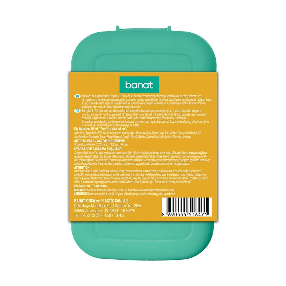 Banat Klick & Go Travel Oral Care Kit with Paste & Floss