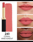 Loreal Paris Color Riche Intense Volume Matte Lipstick - Coral Irreverent, Hyaluronic Acid, Moisturizing Matte Finish Loreal Paris Color Riche Matte Lipstick - Coral Irreverent Matte Lipstick, Loreal Paris Color Riche, Hyaluronic Acid Lipstick, Moisturizing Lip Color, Coral Irreverent Lipstick, Long-Lasting Lip Color, Matte Finish Lipstick, Lip Care, Cosmetics, Makeup, Beauty Products, Lipstick, Coral Shade Lipstick
