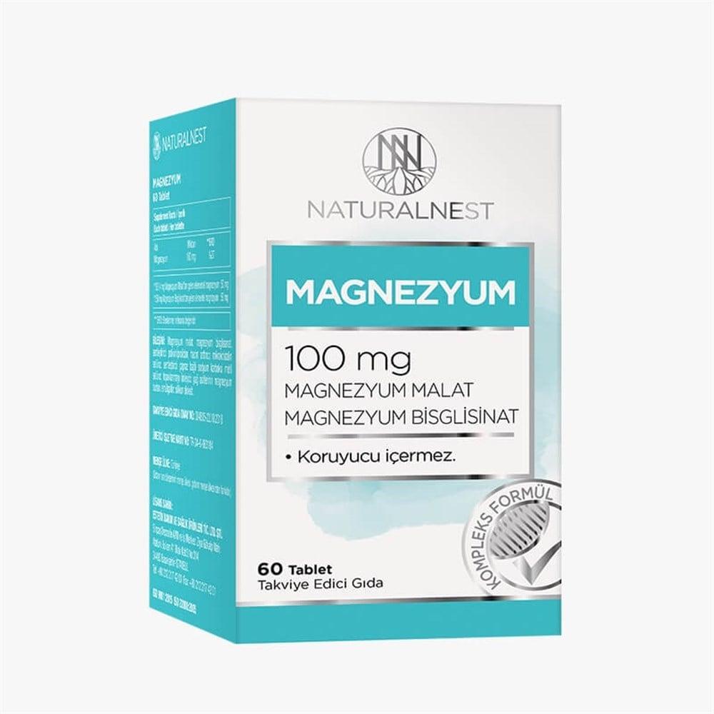 NaturalNest Magnesium Supplement 100 mg - 60 Tablets | Magnesium Malate & Bisglycinate for Muscle & Energy Support NaturalNest Magnesium 100 mg - 60 Tablets | Muscle & Energy Support Magnesium Supplement, Magnezyum Takviye Edici Gıda, Dietary Magnesium, Magnesium Malate, Magnesium Bisglycinate, Muscle Support, Energy Production, Overall Wellness, Dietary Supplements, Health Supplements, NaturalNest, Magnesium Deficiency, Muscle Cramps, Fatigue Relief