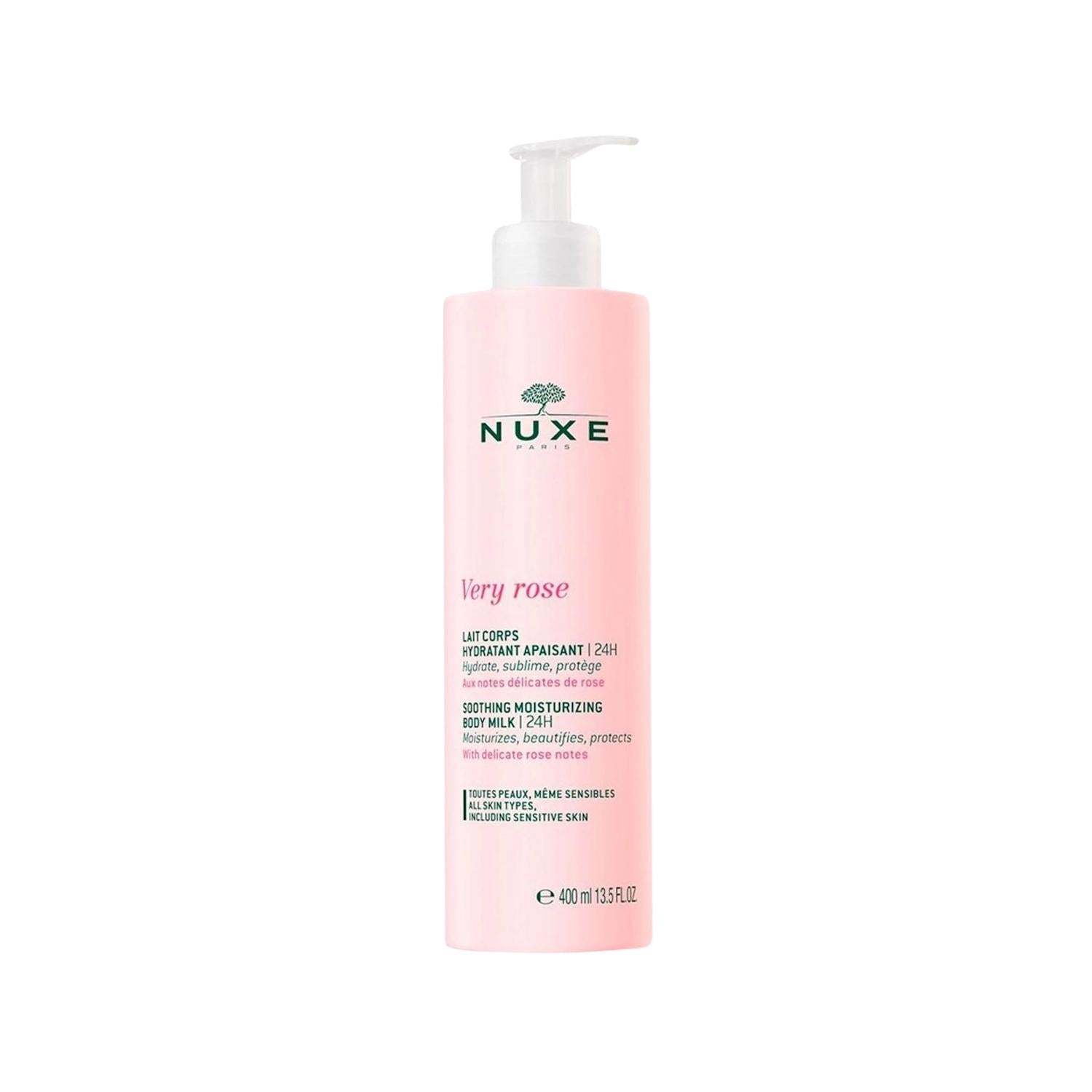 Nuxe Very Rose Soothing Moisturizing Body Milk - Hydrating Skincare for Dry Skin, 13.53 fl oz Nuxe Very Rose Body Milk - Hydrating Skincare Nuxe Very Rose, Moisturizing Body Milk, Soothing Body Lotion, Rose Body Care, Hydrating Skincare, Dry Skin Solutions, Sensitive Skin Care, Natural Skincare, Body Hydration, Skincare Essentials, Luxury Body Care