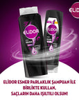 Elidor Hair Serum for Dark Hair - Nourishing Leave-in Conditioner with Chia Seed Oil, Vitamin E & Keratin for Shine Enhancement Elidor Dark Hair Serum - Nourishing Leave-in Conditioner hair serum for dark hair, leave-in conditioner for dark hair, hair care with natural ingredients, keratin hair treatment, shine enhancement for dark hair, Elidor, hair nourishment, dark hair care, natural hair products, hair strengthening, dermatologically tested, Chia seed oil, Vitamin E, melanin, Superblend mixture