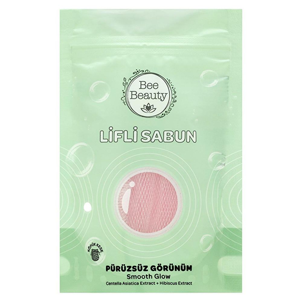 Bee Beauty Lifli Soap: Exfoliating Fiber Soap for Blemish Control & Cellulite Reduction with Centella & Hibiscus - Natural Skin Smoothing Bee Beauty Lifli Soap: Exfoliate, Blemish & Cellulite Control anti-blemish soap, cellulite reduction soap, exfoliating soap, natural beauty soap, Centella Asiatica soap, Hibiscus soap, lifli soap, fiber soap, blemish control, skin smoothing soap, soap, anti-cellulite, exfoliation, natural skincare, Centella, Hibiscus, lifli, fiber, blemishes, skin imperfections, skin tone