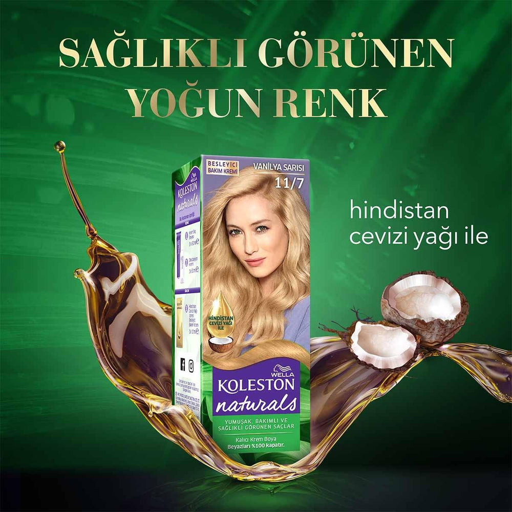 Wella Koleston Naturals Hair Dye - Nourishing Permanent Hair Color with Coconut Oil - Hair Dye