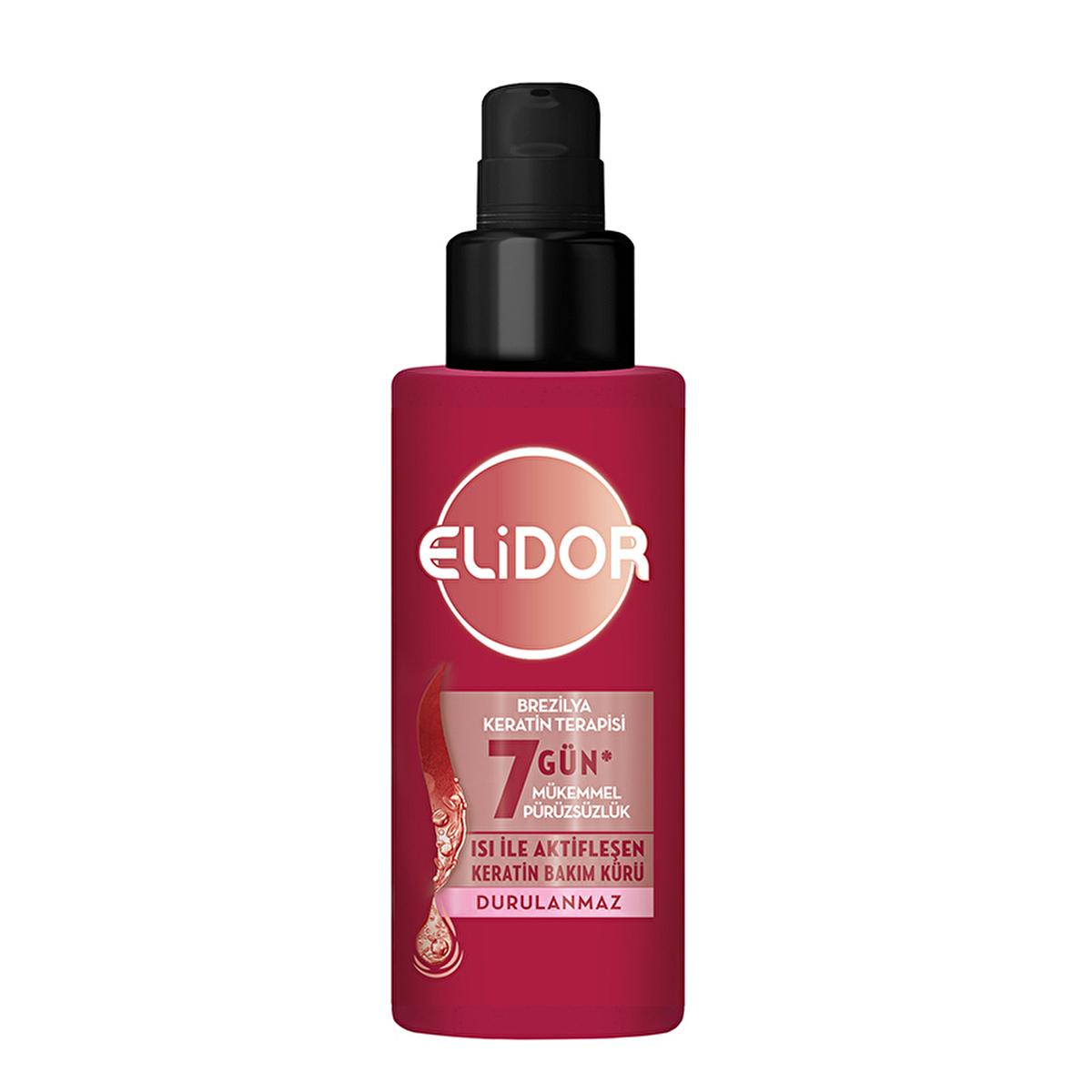 Elidor Brazilian Keratin Therapy Heat Activated Hair Treatment - Smooths Frizz, Repairs Damage, & Straightens - Keratin & Marula Oil Infused, 90ml Elidor Keratin Hair Treatment - Smooth, Repair & Straighten keratin hair treatment, brazilian keratin therapy, heat activated hair treatment, anti frizz hair treatment, hair smoothing treatment, damaged hair repair, marula oil hair, hair straightening treatment, elidor keratin, hair keratin treatment, hair treatment, keratin treatment, brazilian keratin, heat act