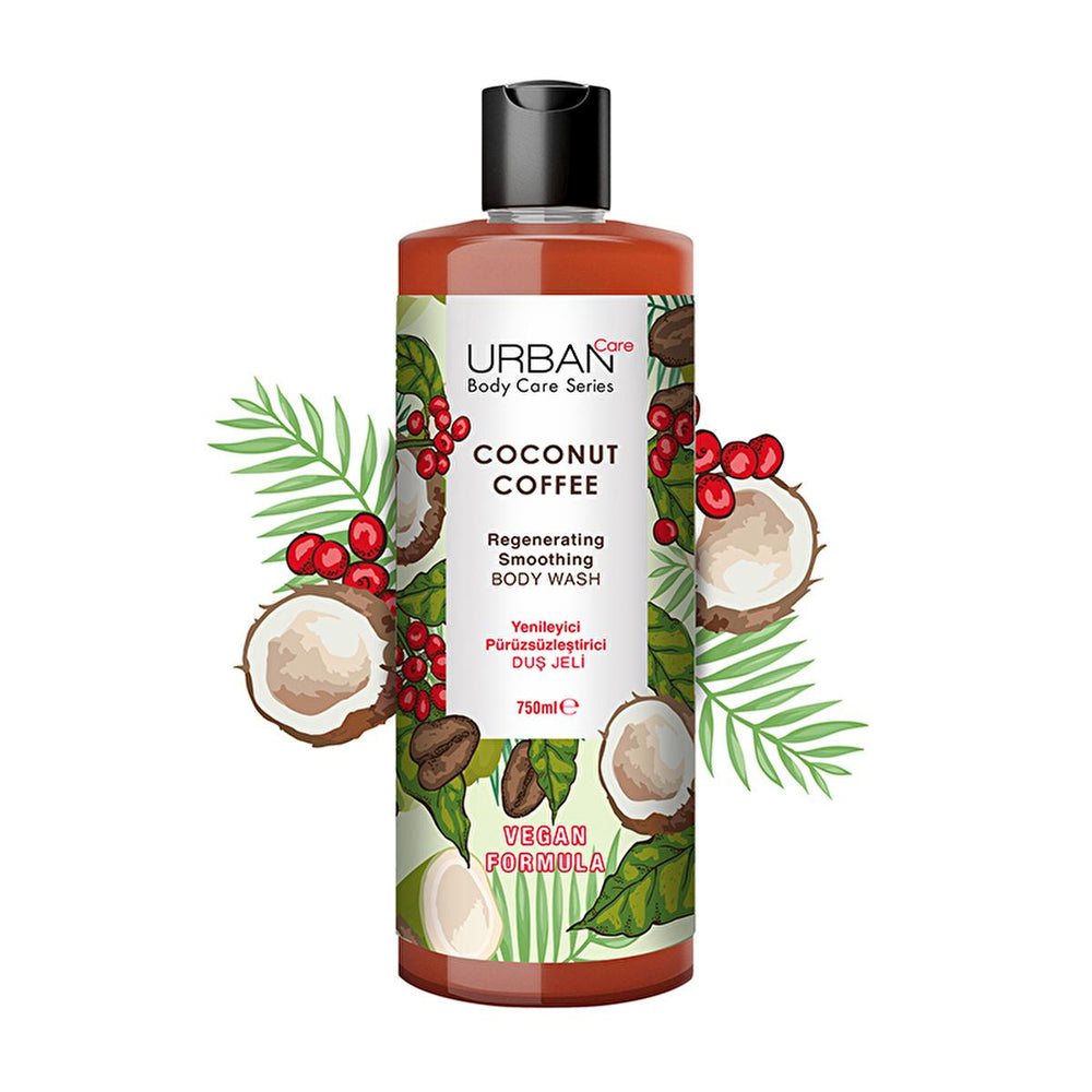 Urban Care Moisturizing Coconut Coffee Shower Gel - Nourishing Hydrating Body Wash for Dry Skin - Shower Gel