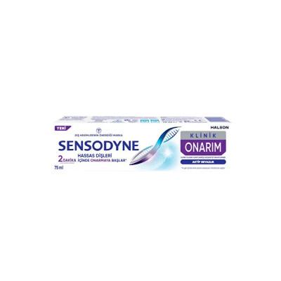 Sensodyne Klinik Onarım Active White Toothpaste: Repair & Whitening for Sensitive Teeth - Enamel Protection, Fluoride, 2.54 fl oz Sensodyne Sensitive Teeth Toothpaste - Whitening & Repair Sensodyne toothpaste, sensitive teeth toothpaste, teeth whitening toothpaste, Klinik Onarım Active White, toothpaste for sensitive gums, enamel repair toothpaste, fluoride toothpaste, teeth whitening for sensitive teeth, sensitive teeth, enamel repair, teeth whitening, potassium nitrate, NovaMin technology, fluoride, oral