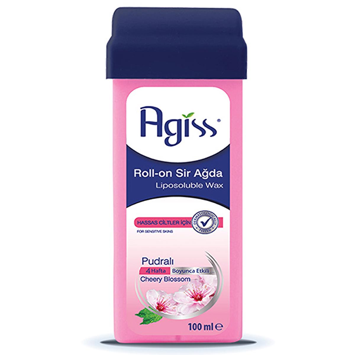 Agiss Roll-On Wax for Sensitive Skin - Natural Resin Hair Removal, Easy Application, Perfect for Legs & Arms - 3.38 fl oz Agiss Roll-On Wax - Gentle Hair Removal for Sensitive Skin roll on wax, hair removal wax, sensitive skin wax, natural resin wax, pudralı sir ağda, at home waxing, wax for legs and arms, hair removal for sensitive skin, wax, hair removal, sensitive skin, natural resin, at-home hair removal, waxing, legs, arms, beauty, personal care, women's hair removal, painless hair removal, sugar-free